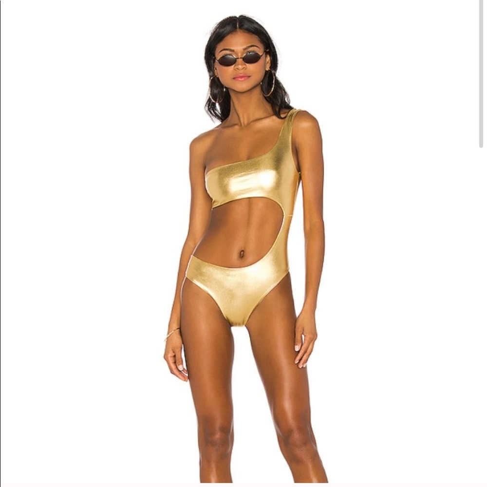 One piece gold bathing suit - Superdown